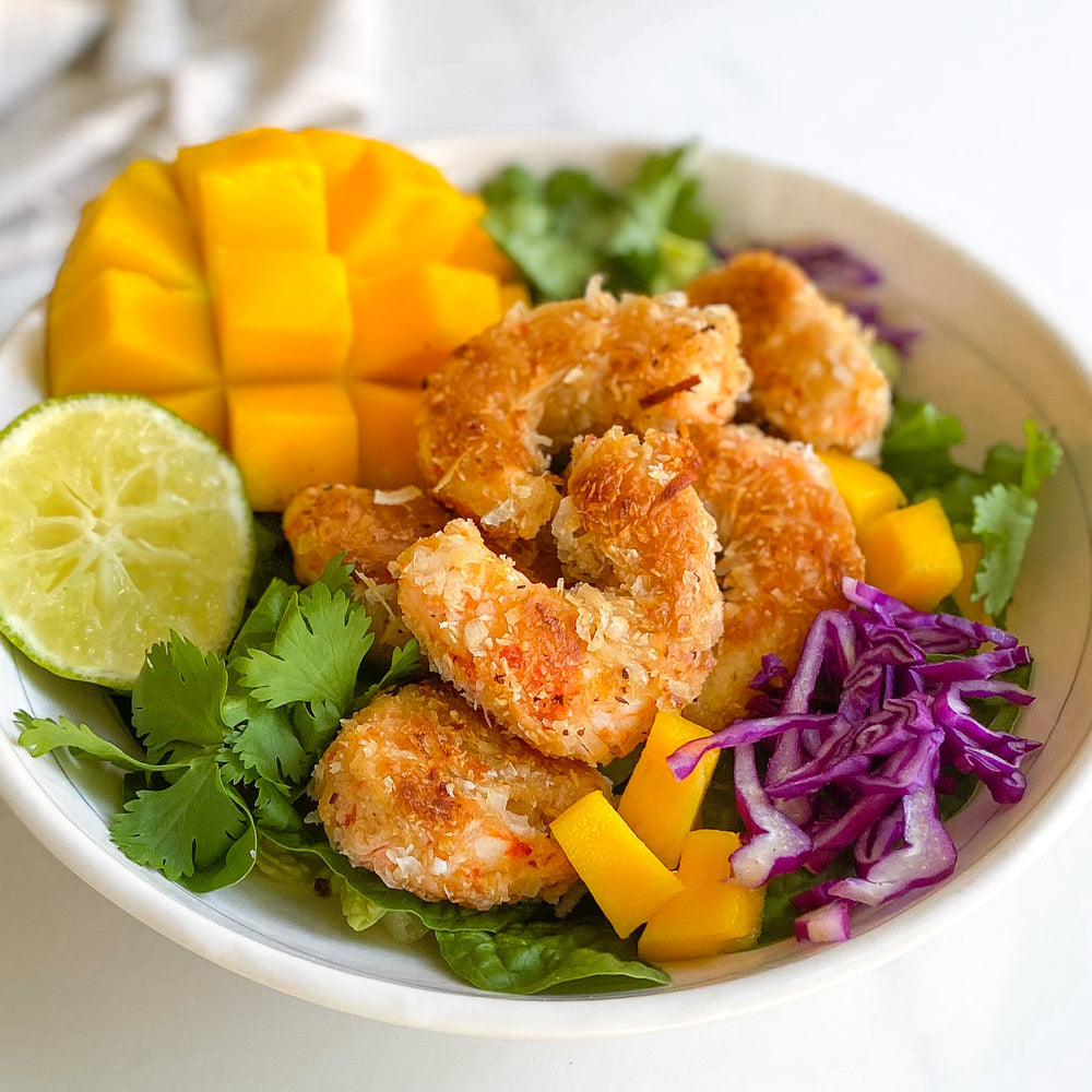 Tropical Mind Blown Coconut Shrimp Bowl