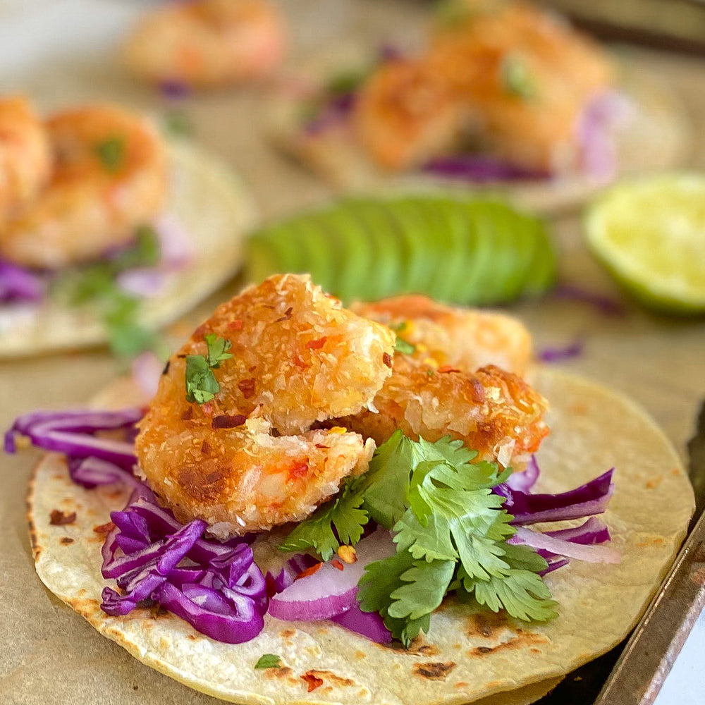 Mind Blown Coconut Shrimp Tacos