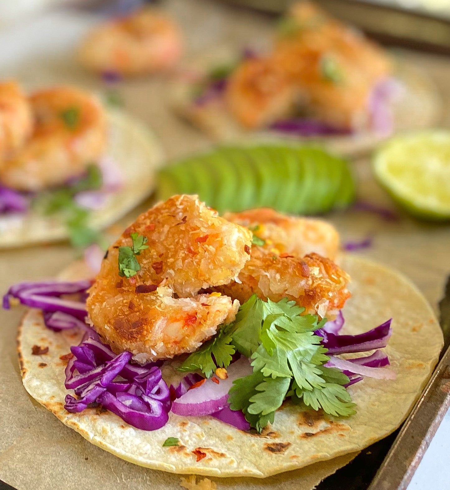 Mind Blown Coconut Shrimp Tacos