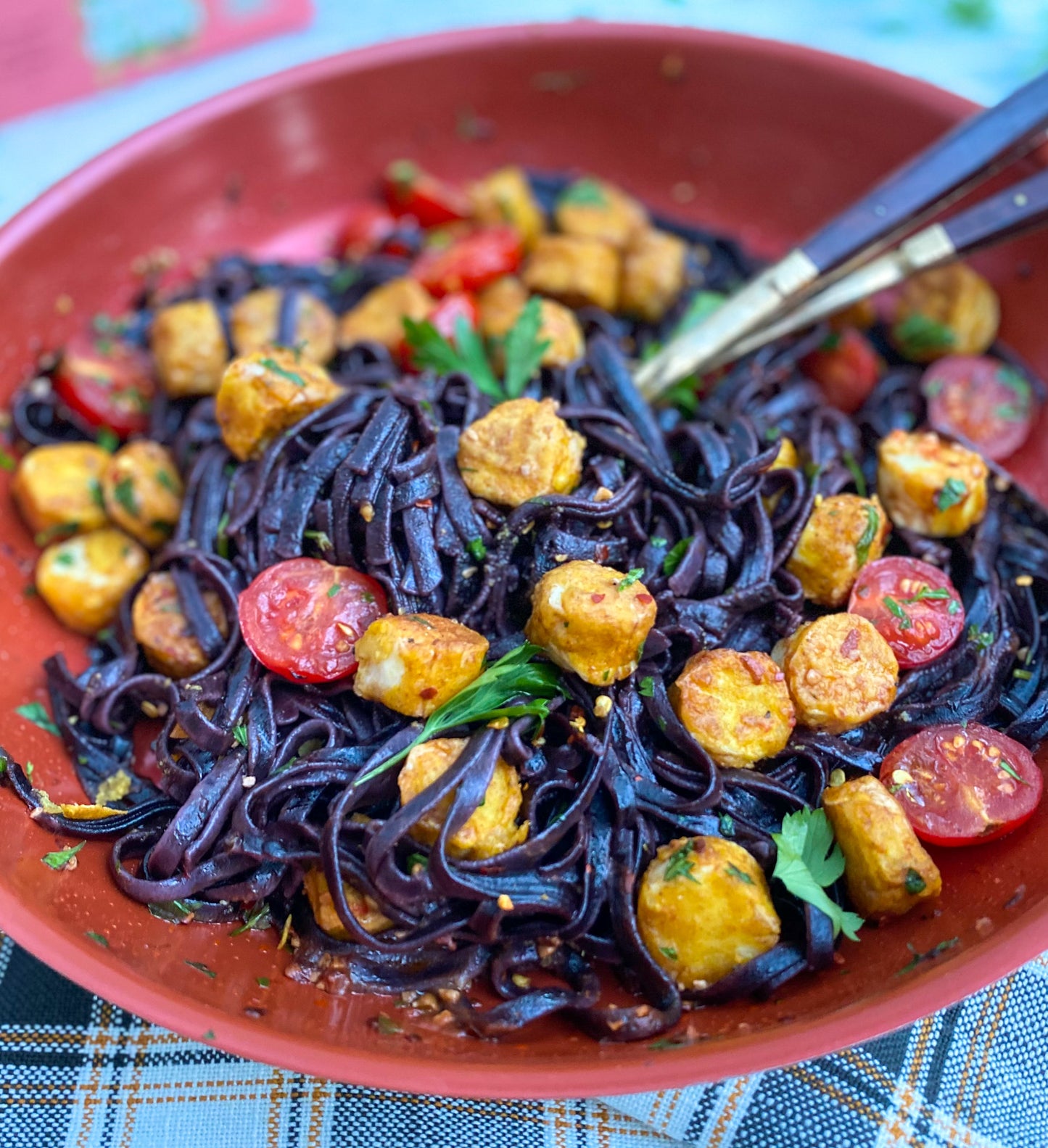 Spooky Mind Blown Dusted Scallop Fettuccine Pasta