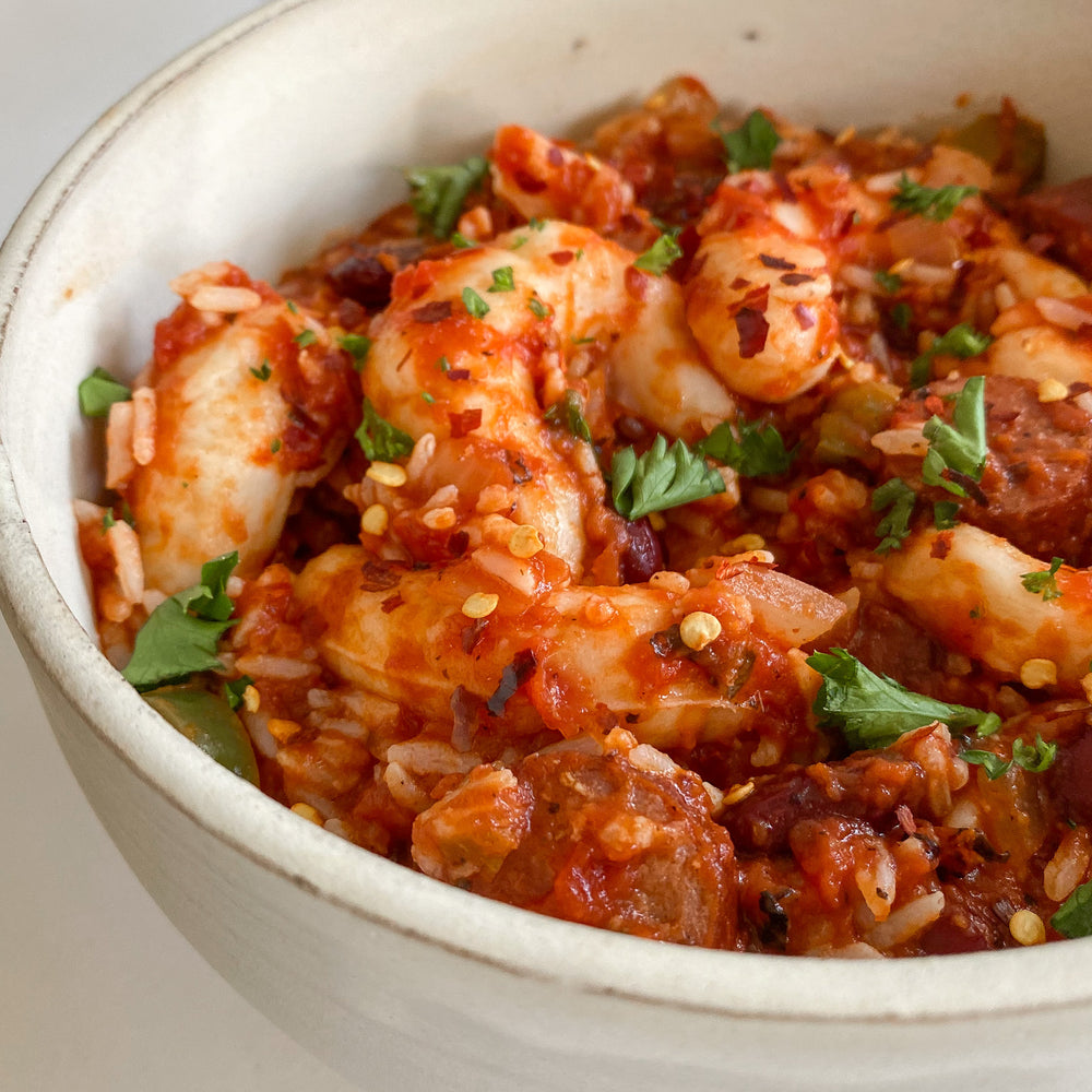 Mind Blown Dusted Shrimp Jambalaya