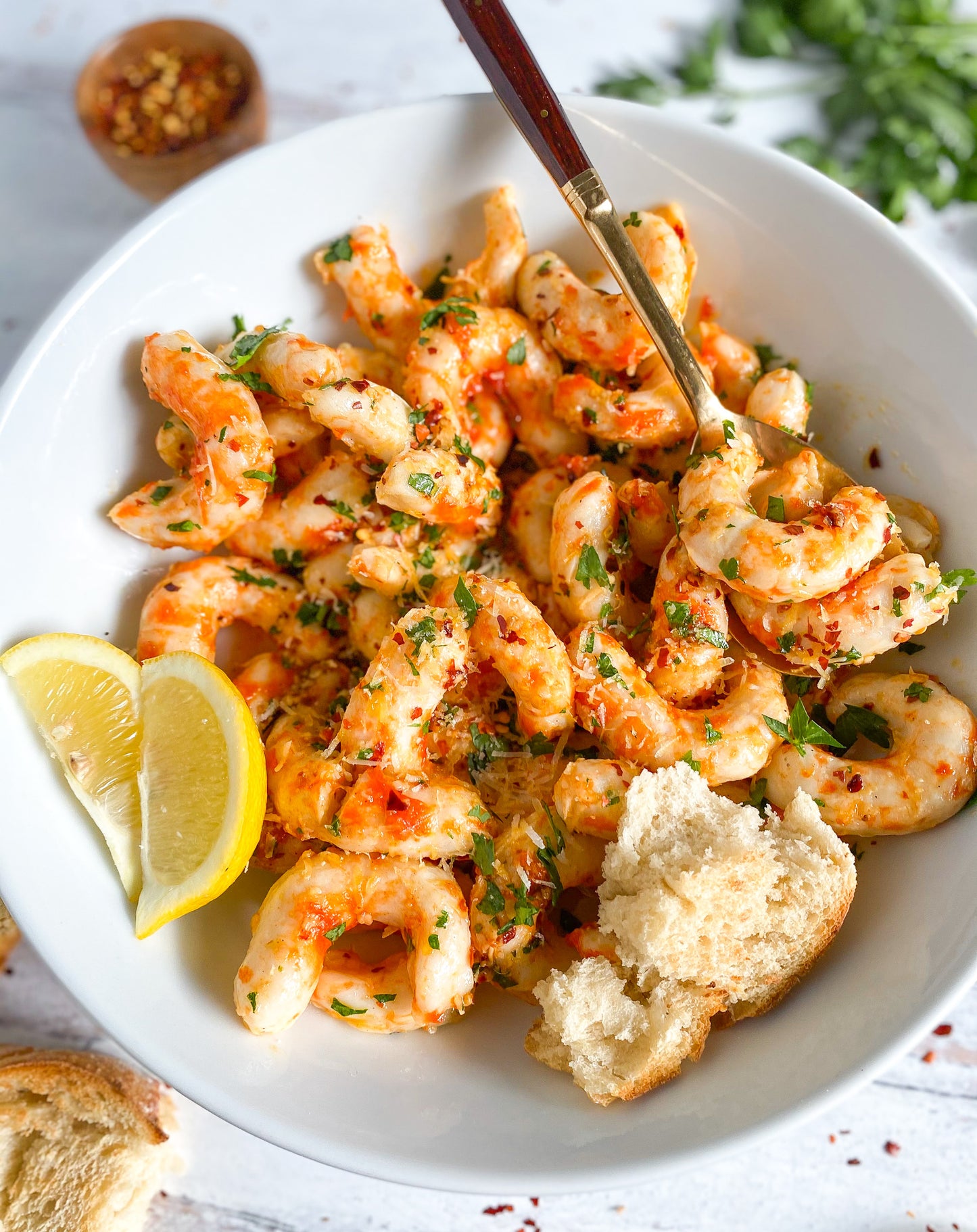 Mind Blown Dusted Shrimp Scampi