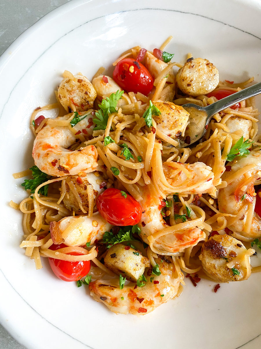 Mind Blown Seafood Linguine – The Plant Based Seafood Co.