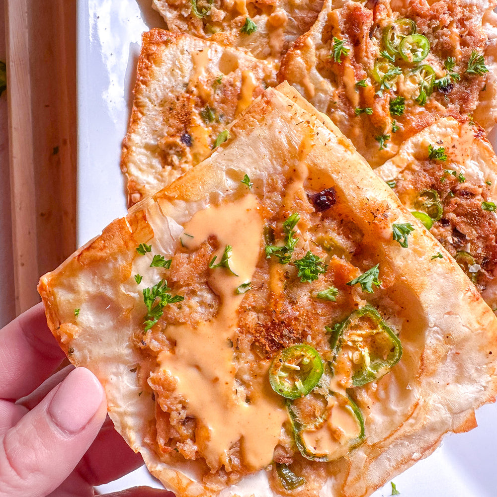 Upside Down Mind Blown Crab Cake Puff Pastries