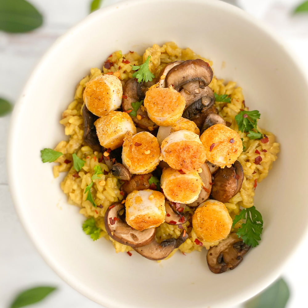 Mind Blown Dusted Scallop & Mushroom Risotto