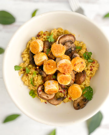 Mind Blown Dusted Scallop & Mushroom Risotto