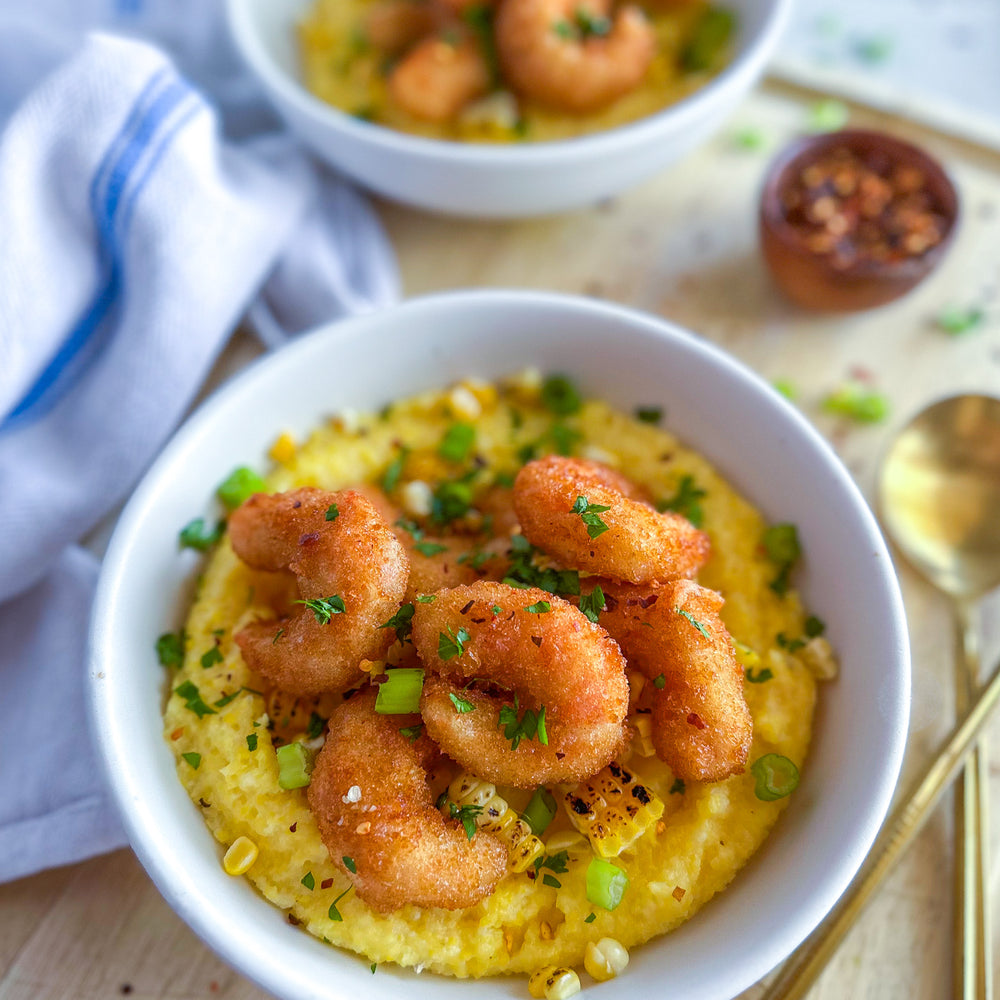 Mind Blown Crispy Crunchy Fried Shrimp and Grits