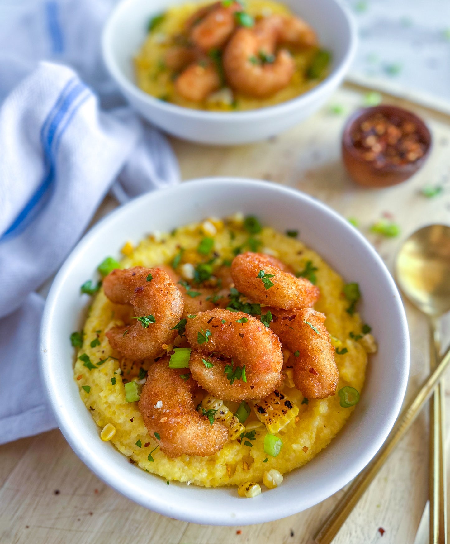 Mind Blown Crispy Crunchy Fried Shrimp and Grits