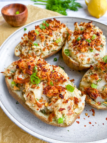 Mind Blown Crab Twice Baked Potatoes