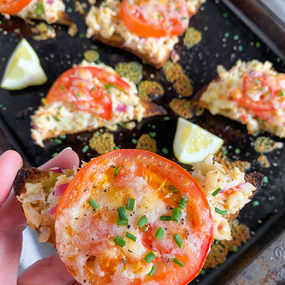 Mind Blown Dusted Shrimp Salad Toasts