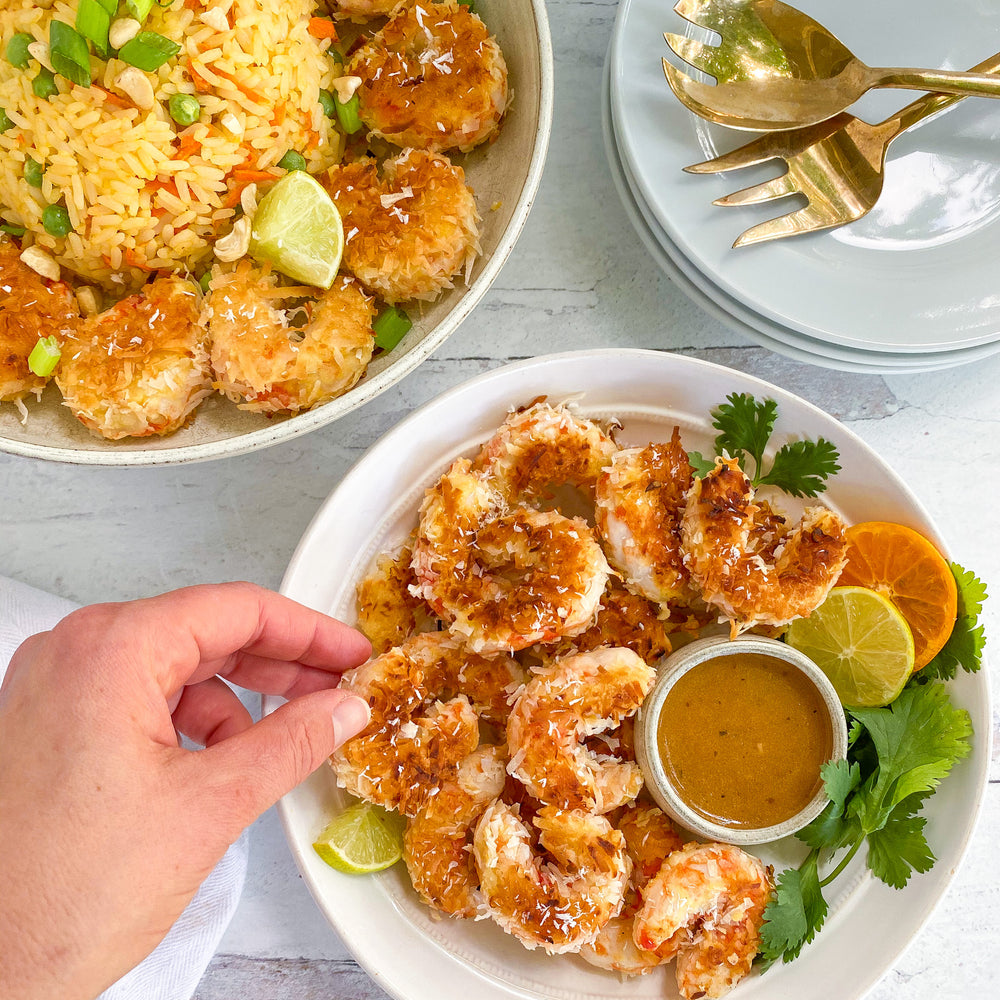 Mind Blown Orange Sesame Coconut Shrimp