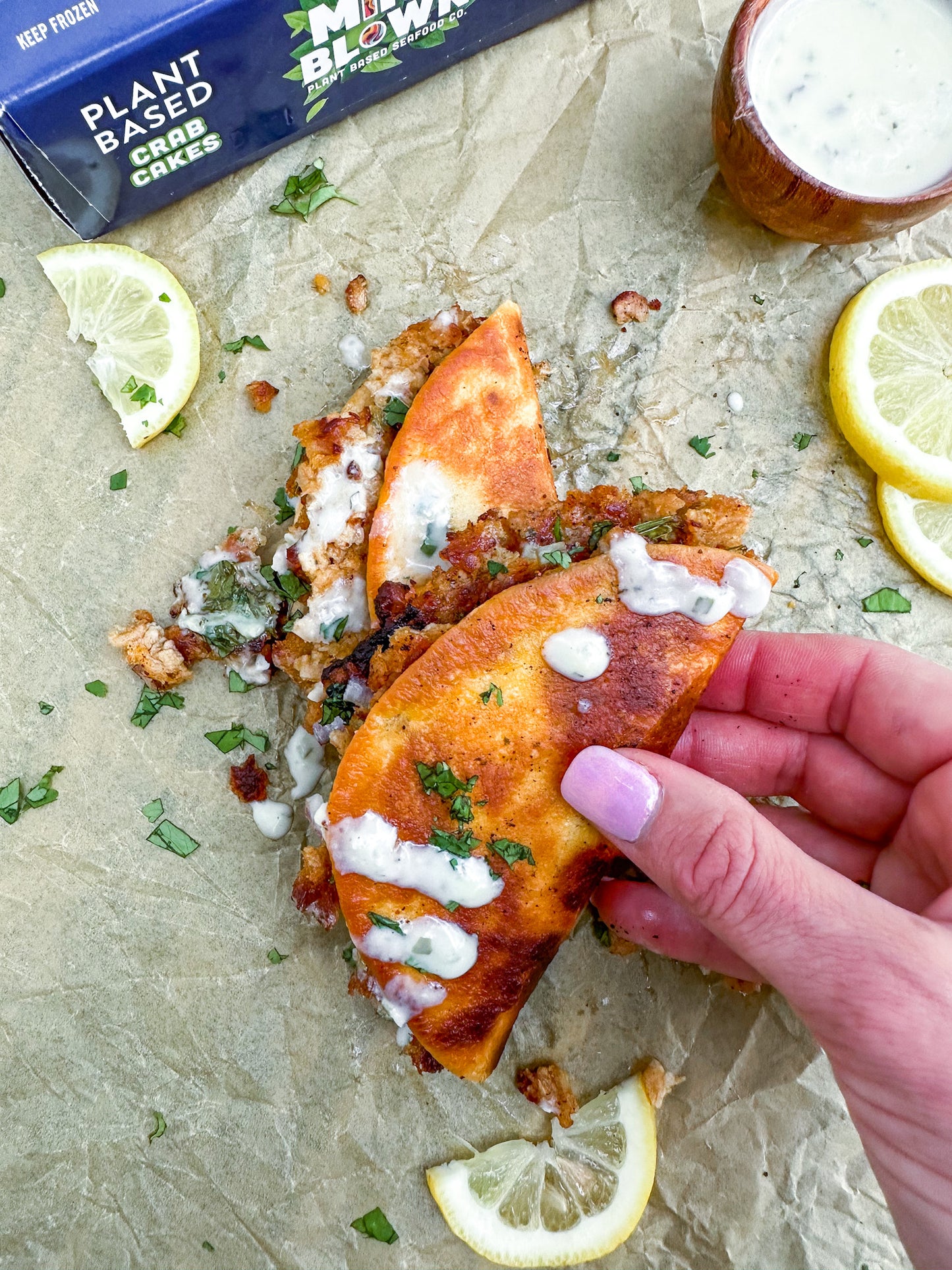 Mind Blown Crab Cake Smash Tacos