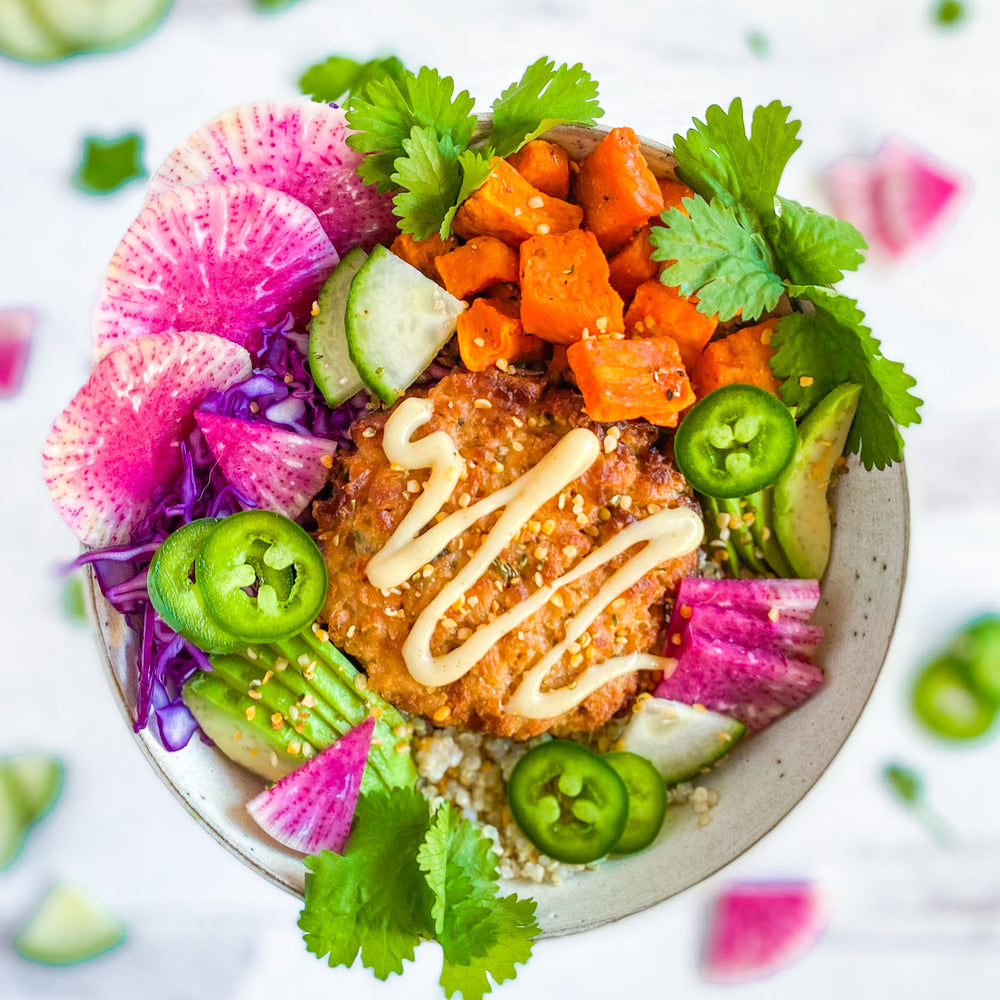 Mind Blown Crab Cake Coral Bowl