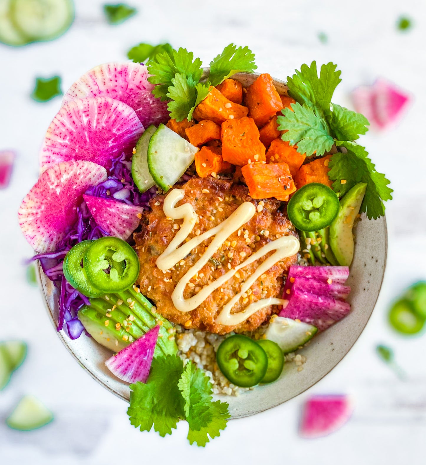 Mind Blown Crab Cake Coral Bowl