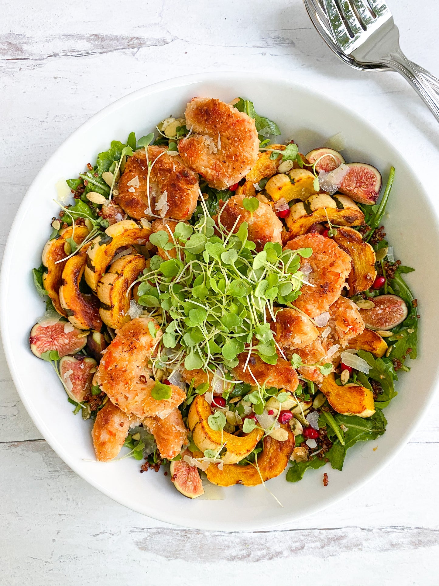 Mind Blown Crunchy Coconut Shrimp Harvest Salad