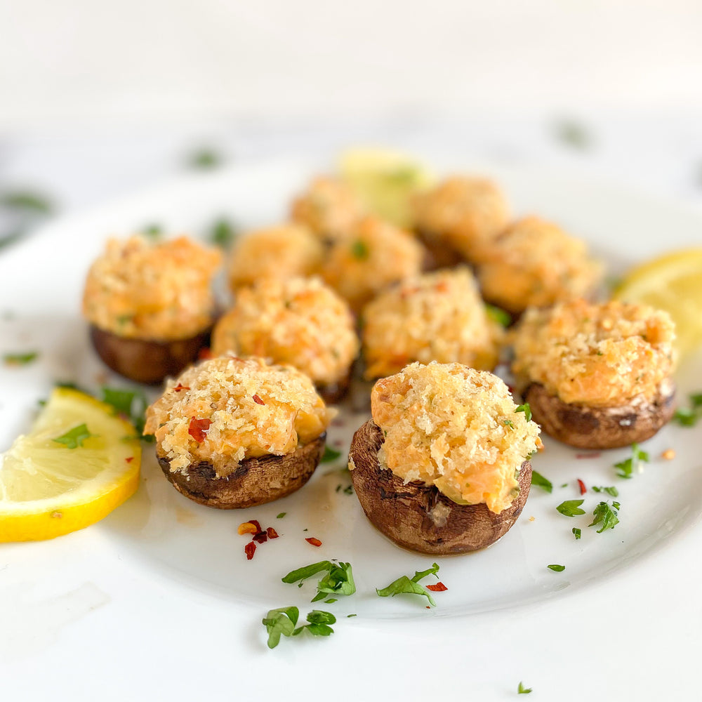 Mind Blown Crab Cake Stuffed Mushroom Caps