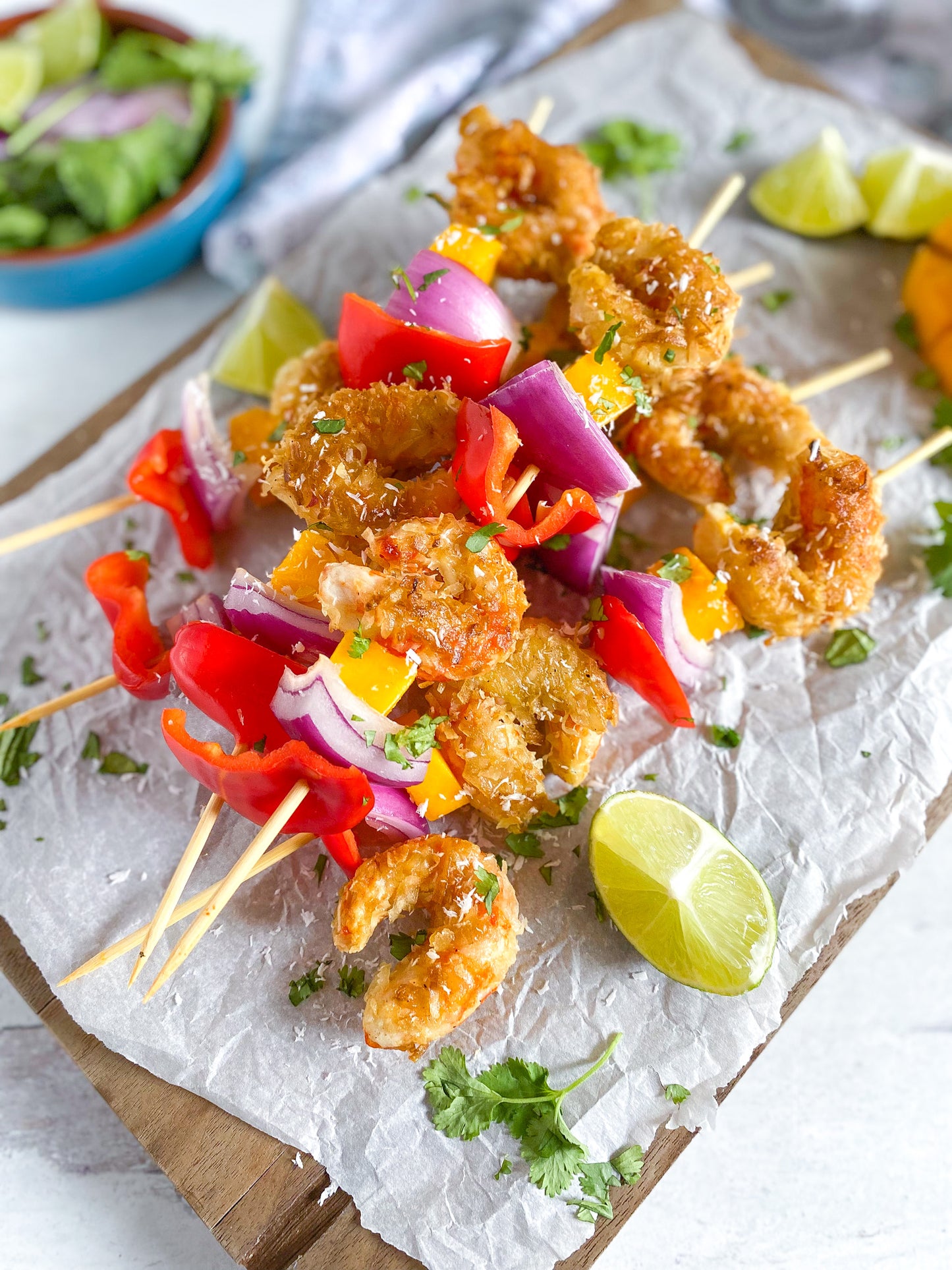 Mind Blown Coconut Shrimp Skewers