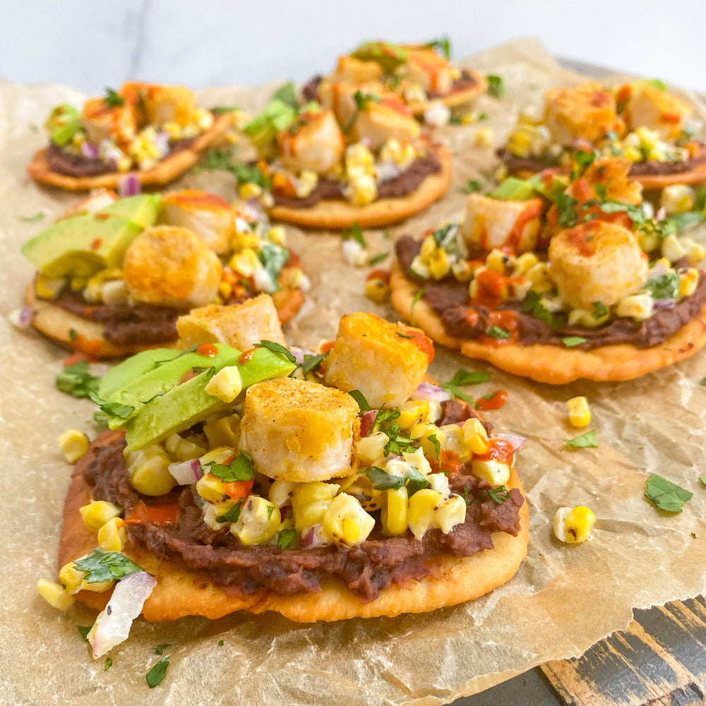 Mind Blown Dusted Scallop Tostadas