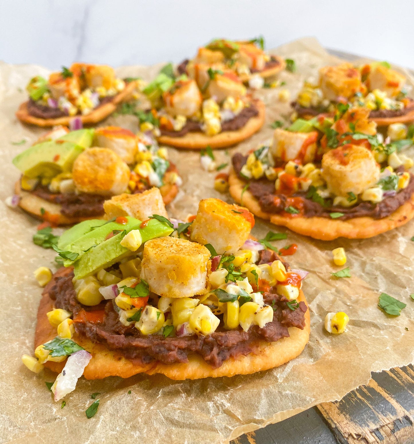 Mind Blown Dusted Scallop Tostadas